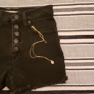 Madewell High Rise Button Fly Denim Shorts